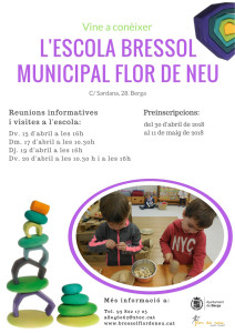 Cartell Preinscripció Escola Bressol 2018