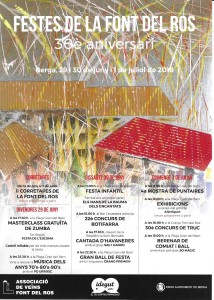 Cartell Festes Font del Ros 2018