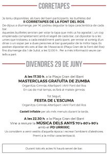 Festes Font del Ros 2018- Programa-7
