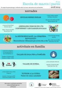 2018-2019 CARTELL ESCOLA DE MARES I PARES