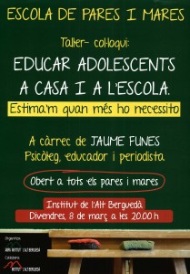 Taller educar adolescents Bagà