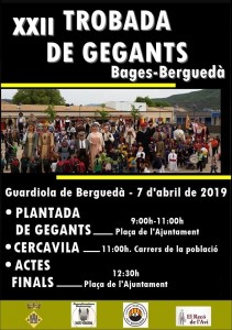 Cartell TROBADA GEGANTS Guardiola