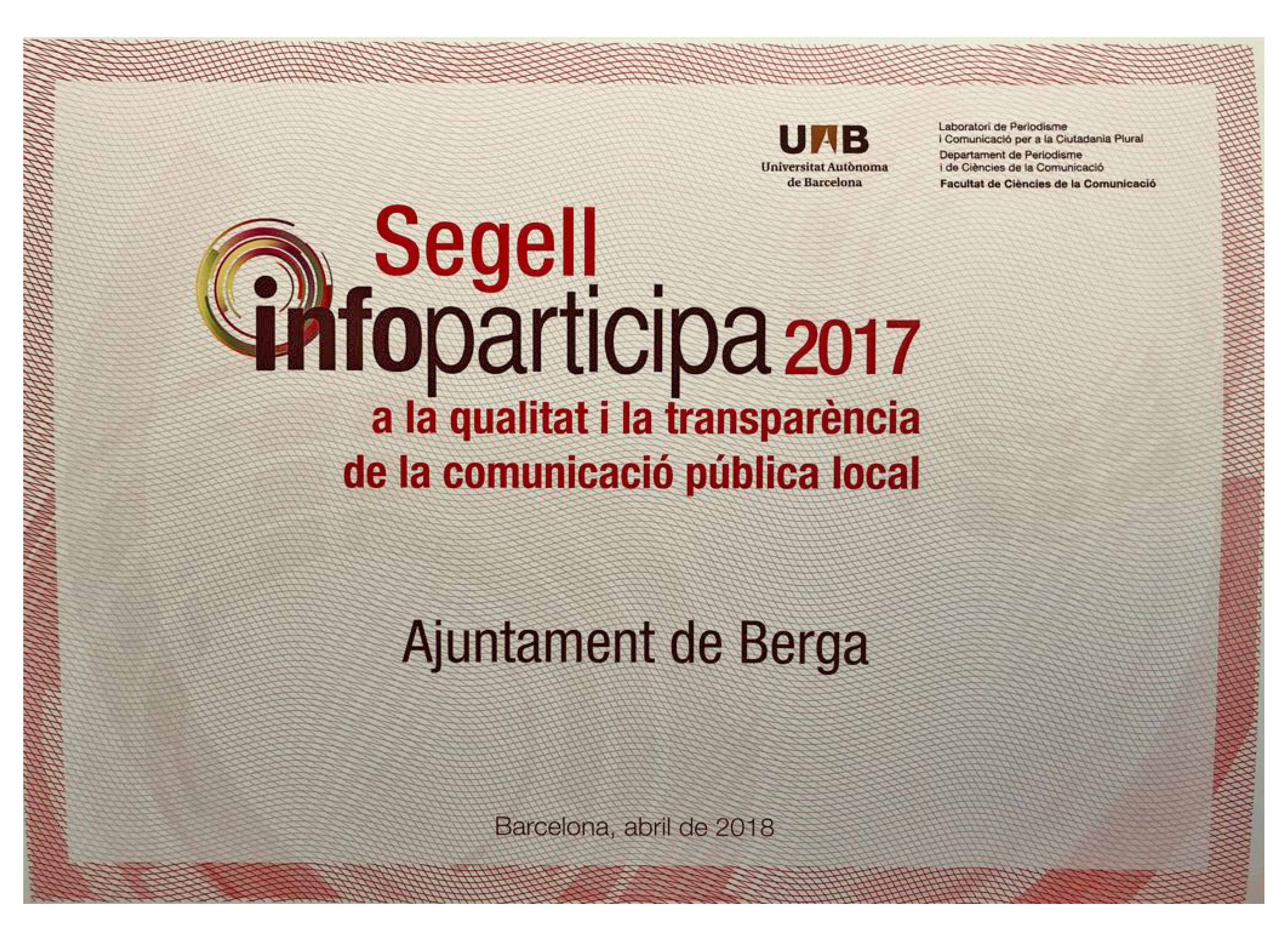Segell Infoprticipa 2017