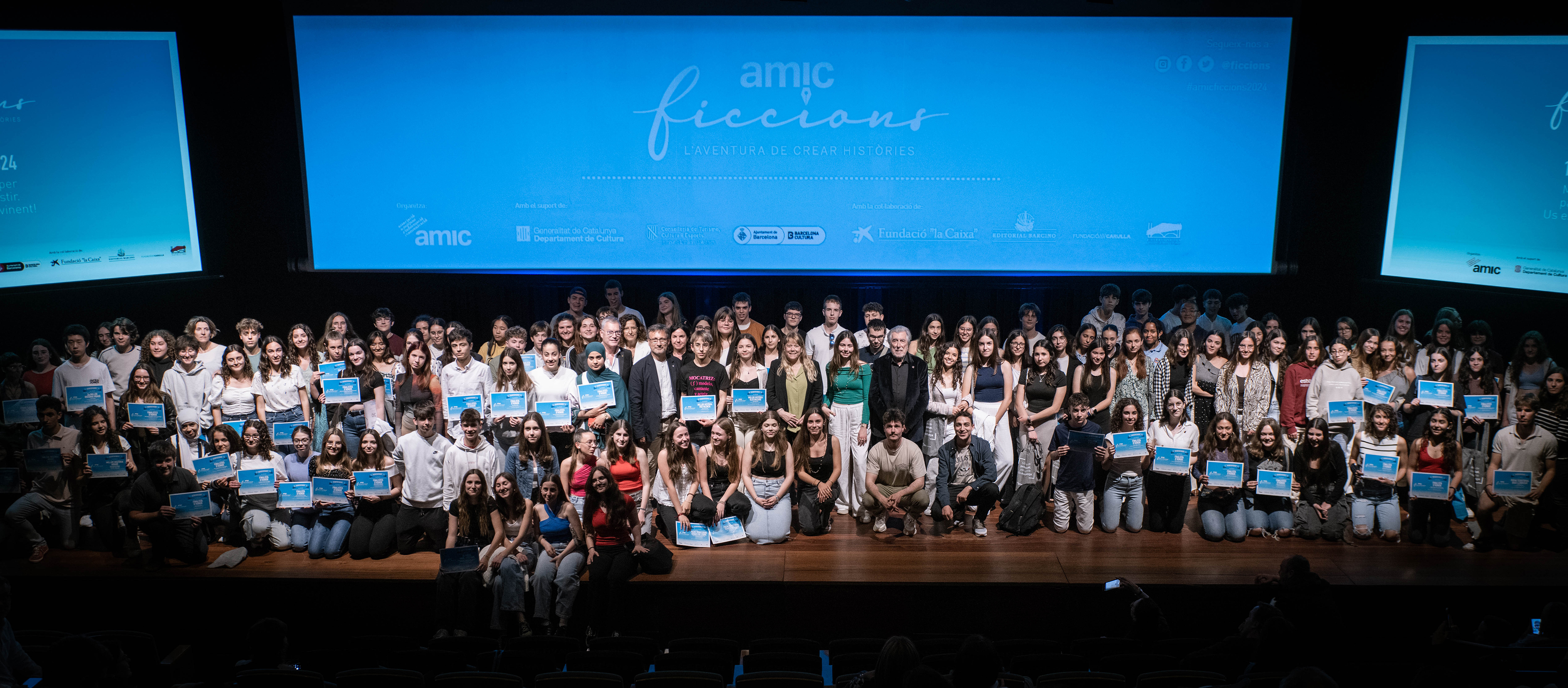 Fotografia lliurament de premis AMIC-Ficcions 16a edició